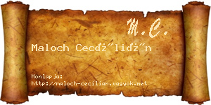 Maloch Cecílián névjegykártya